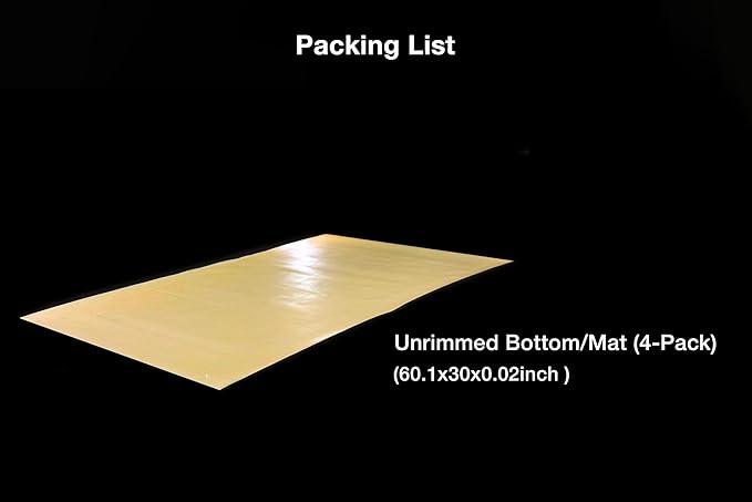 GuineaLoft™ Unrimmed Bottom/Mat (4-Pack) - Works as a Flat Bottom or the Original Mat, 5x2.5ft Flat Sheet, Water-Resistant, Disposable, Cut or Combine for DIY Sizes - Guinea Loft Exclusive