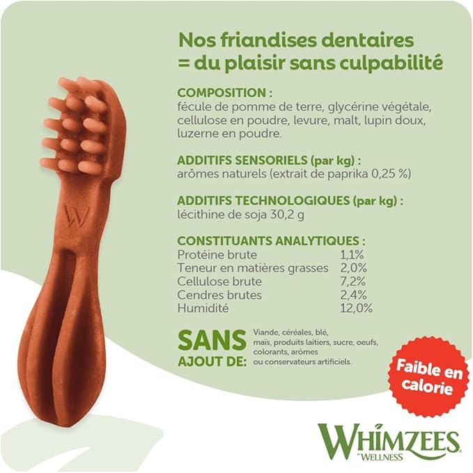 Whimzees Natural Dental Dog Chew Long lasting, Variety Box Mixed Shapes, Small, 56 Pieces