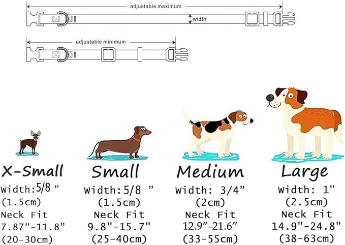 Dog Collar with Bohemia Floral Tribal Geometric Patterns - Soft Ethnic Style Collar Adjustable for Small Medium Large Dogs(Pink Bohemia,M)
