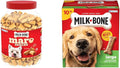 Milk-Bone Dog Treats Bundle: MaroSnacks Beef 40 Ounce + Original Large Biscuits 10 Pound
