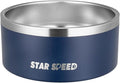 100oz Stainless Steel Dog Bowl. Dog Food Water Bowls with Non-Slip Rubber Bottom, Double Wall Dog Bowl for Small Medium Large Dogs, Dishwasher Safe,Navy Blue
