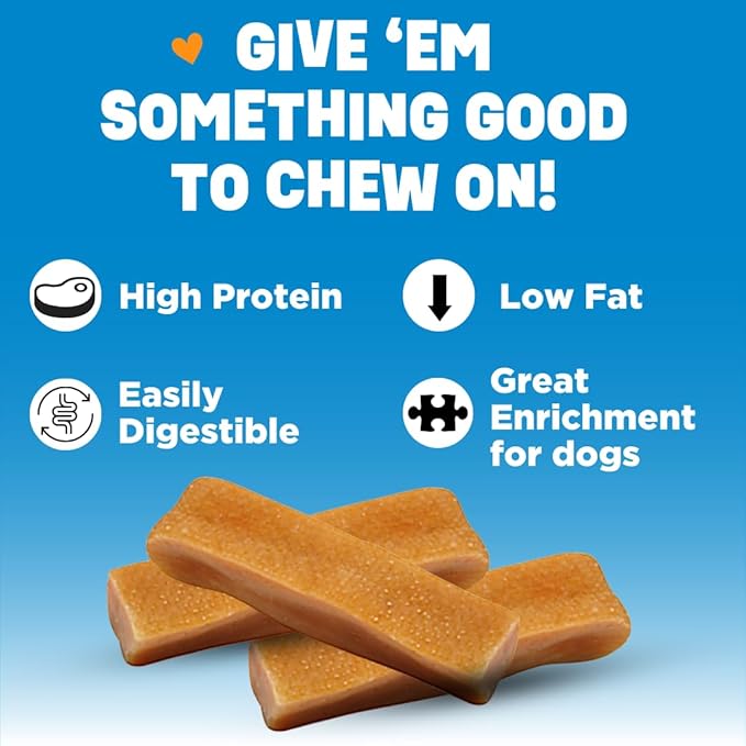 Dinovite YakoSnaks Himalayan Yak Cheese Himalayan Dog Chews, Long Lasting Yak Chews for Dogs, Low Odor Himalayan Dog Chews, Natural Yak Cheese Treats for Medium/Large Dogs, 2 Count