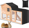 Triangle Rabbit Hutch Cover Skyour Indoor Outdoor 420D Oxford Waterproof Rabbit Guinea Pig Animal Hutch Dust Cover Pet House Bunny Poultry Cage Covers (57.9x20.5x33.9in)