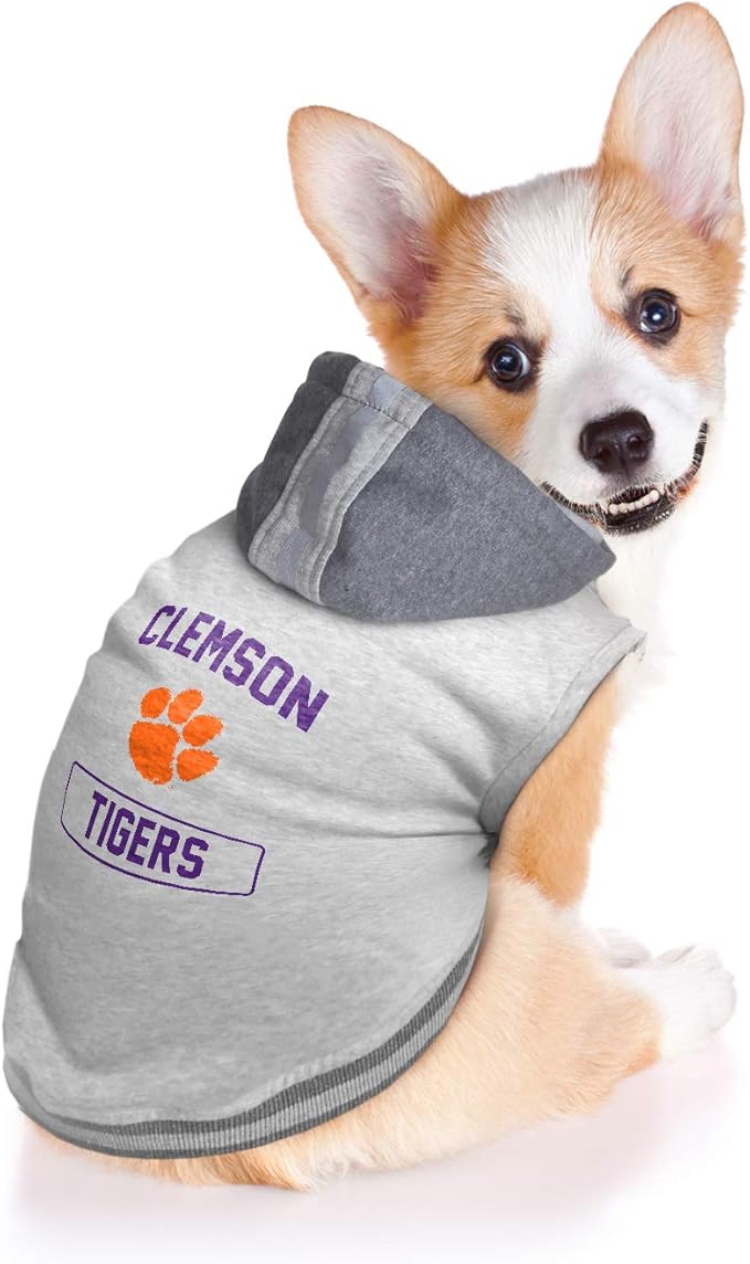 Littlearth NCAA Unisex NCAA Pet Hooded Crewneck with Team Logo and Name