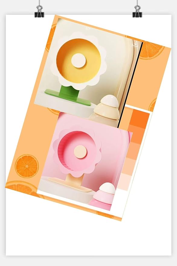 Hamster Wheel Super-Silent Hamster Exercise Wheels- Quiet Spinner Hamster Running Wheels with Adjustable Stand for Hamsters Gerbils Mice Or Other Small pet (Pink, Medium)