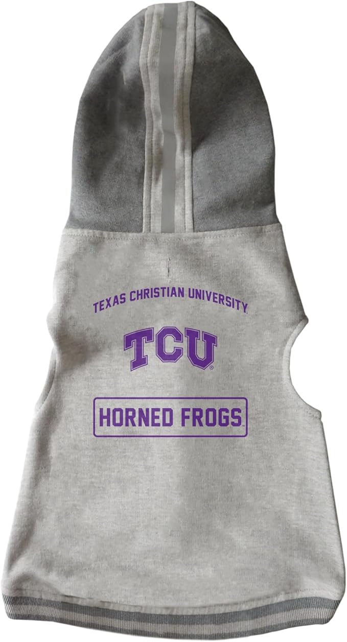 Littlearth NCAA Unisex NCAA Pet Hooded Crewneck with Team Logo and Name