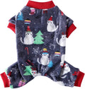 XIAOYU Christmas Dog Pajamas Soft Warm Pet Clothes Cat Apparel Winter Holiday Costumes for Small Dog Cat, Christmas Cat, L