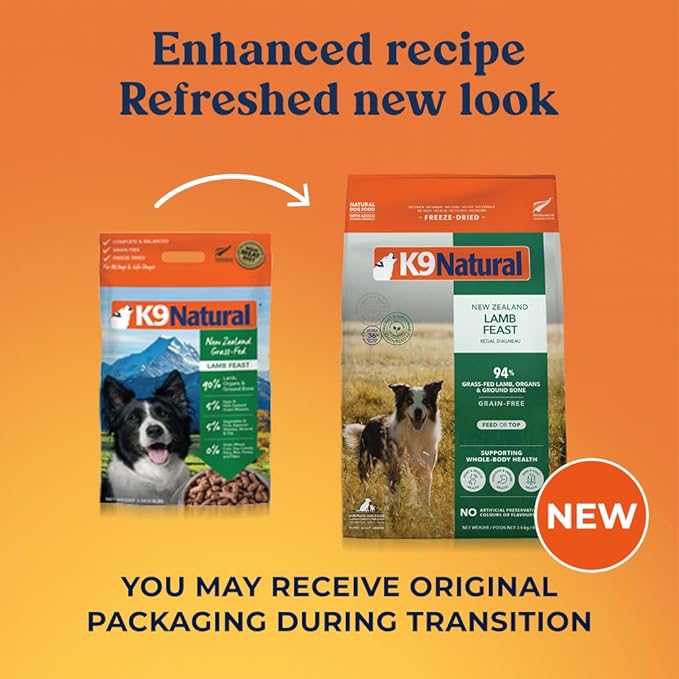 K9 Natural Freeze Dried Dog Food Lamb 8lb