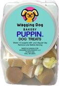 Puppin Mini Cupcake Dog Treat - 30 Pack, Countertop Jar, Quality Baked Goods for Your Furry Friends, Soft Cake, Pet Reward, Party