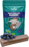 1 Large Blueberry Yak Cheese Himalayan Dog Chews - Rich Protein & Low Fat Blueberry Yak Chews for Dogs - Gluten-Free & Lactose-Free Treats for Small, Medium & Large Dogs