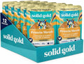 Solid Gold Protein Shreds Dog Food Topper for Dry Food- High Protein Meal Toppers for Dogs w/Chicken Shreds, Broth, Carrots & Superfoods to Supports Muscle Growth, Gut Health & Immunity -12 Pouches
