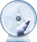 Silent Hamster Wheel, Super-Silent Hamster Exercise Wheels Accessories, Quiet Running Wheels, Adjustable Stand for Hamsters Mice Or Other Small Animals (Ф 8.3 inch, Transparent)