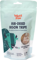West Paw Air-Dried Single Ingredient Bison Tripe Dog Treats – 100% Pasture-Raised, High-Protein, All-Natural Chews – Made in USA – Nutrient-Rich, Easily Breakable, Grain-Free