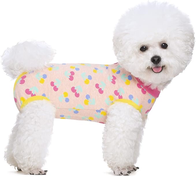 2 Packs Pet Dog Recovery Onesie Suit for Dogs Cats After Surgery,Dog Abdominal Wounds Bandages Cone E-Collar Alternative. (Pink, XS)
