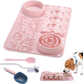 Silicone Lick Mat for Dogs & Cats – Slow Feeder Dog Bowl, Non-Slip Licking Mat for Large & Small Breeds, Puzzle Feeder & Snuffle Mat for Fast Eaters, Interactive Pet Food Mat with Measuring Spoon