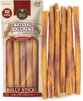 Bully Bunches Premium 12" Standard Odor-Free Bully Sticks for Medium & Large Dogs - Consistently Sized, Long-Lasting, Natural, Single-Ingredient 100% Beef Chews for Oral Health (10-Pack) Made in USA