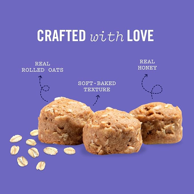 Three Dog Bakery Classic Oatmeal Cookies for Dogs, Baked Puppy Treats with Real Oats, 24 oz