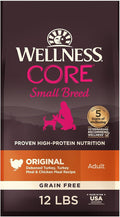 Wellness CORE Dry Dog Food, Small Breed, Grain-Free, High Protein, Natural, Original Turkey & Chicken Recipe, (12-Pound Bag)