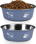 FrutPunch Stainless Steel Dog Bowls, Dog Food Bowl with Silicone Non-Slip, Puppy Bowls for Medium, Set of 2