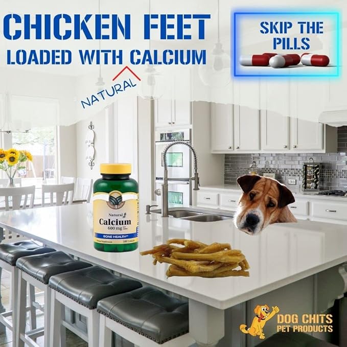Dog Chits Chicken Feet for Dogs - Dog and Puppy Chews | All-Natural Treats | Large and Small Breeds | Nothing Added | Dehydrated | 30 Pack