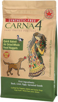 CARNA4 Air Dried Dog Food, Duck Recipe, Quick Baked Whole Food Nutrition with Sprouted Seeds, Natural Probiotics & Enzymes, No Synthetics, Grain-Free - 13lbs