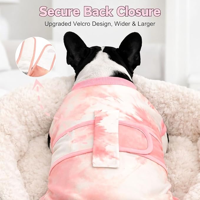 Dog Surgery Recovery Suit, E-Collar & Cone Alternative, Surgical Onesie for Dogs Cat Female Male After Spayed, Soft Body Suits Post Spay Neuter, Pet Anti Licking Abdominal Wounds Neutered Onesies, Xs