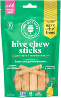 Dental Chew Sticks for Dogs 7 oz – Large (M/L) – Textured Dental Treats, Fit Hive Toys – Vegetarian, Made with Ground Peanuts & Honey, No Grain or Soy, Cleans Teeth & Freshens Breath