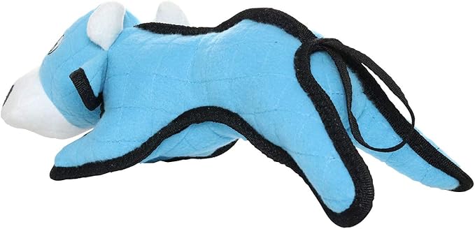 TUFFY - World's Tuffest Soft Dog Toy -Barnyard- Multiple Layers. Made Durable, Strong & Tough. Interactive Play (Tug, Toss & Fetch). Machine Washable & Floats. (Cow, Large)