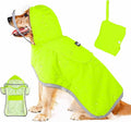 Lukovee Dog Raincoat, Adjustable Dog Rain Jacket with Clear Hooded Double Layer for Large Medium Small Dogs Puppies, Waterproof Rain Coat Poncho with Reflective Storage Pocket & Rim(VL,L)