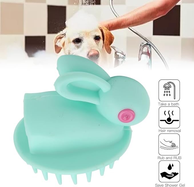 Pet Bathing Brush Soft Rabbit Massage Glove for Cat Puppy Pet Massage Bathing and Grooming