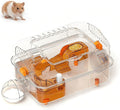 8-in-1 Dwarf Hamster Cage, No Assembly Full Transparent, Small Desktop/Breeding/Nursery Cage, 19.69×14.17×12.6 in,Fits Small Space/Kid’s Room, for Dwarf & Baby Hamsters