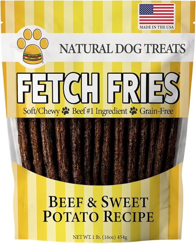 Beef and Sweet Potato Dog Treats, Soft Chicken Jerky for Small and Large Breeds, Naturally Healthy, Made in The USA (16 oz)