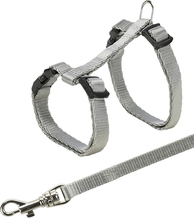 Trixie Kitten Harness with Leash, Nylon (Colour Assorted)