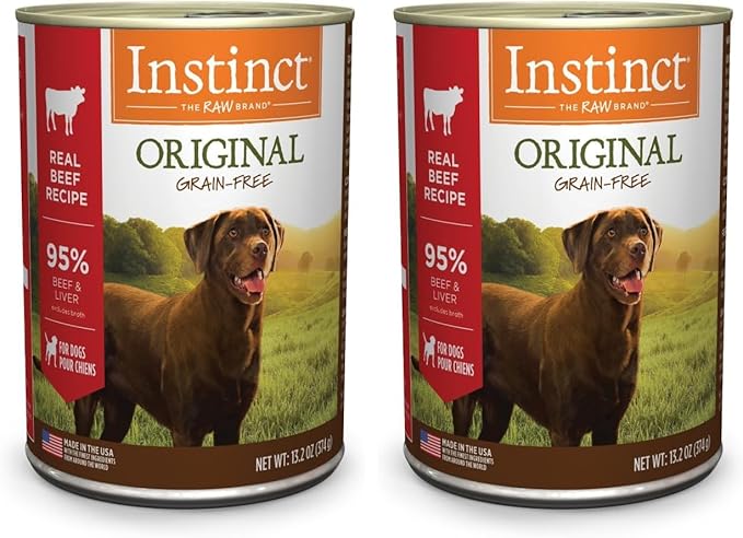 Instinct Original Wet Dog Food,Grain Free Recipe - Real Beef,13.2 Ounce,(Pack of 12)