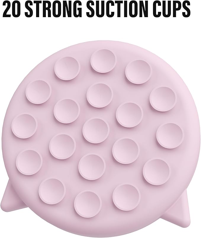 Silicone Cat Slow Feeder,Slow Feeder Cat Bowl Wet Food with Suction Cups，Puzzle Feeder Cat,Cat Interactive Toys,Effectively Reduce Overeating in Kitty (Pink, 1 Cup)