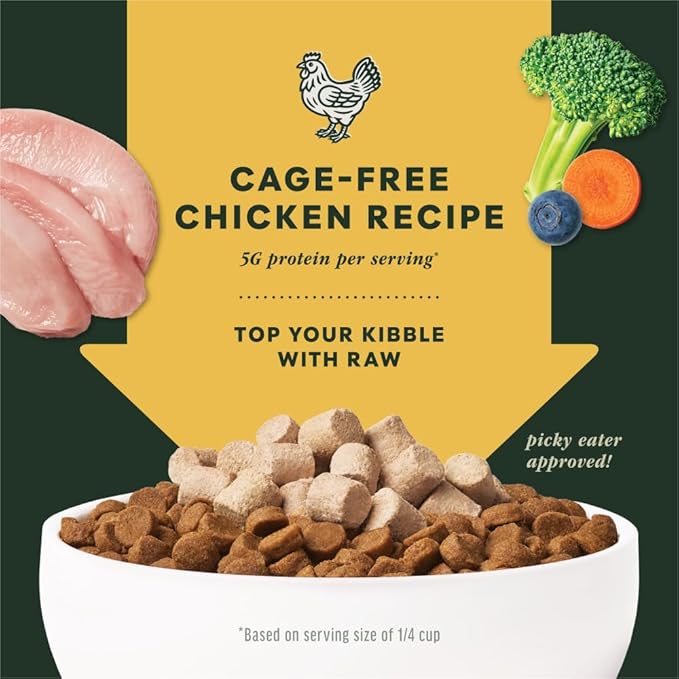 Instinct RawBoost Mixers, Freeze Dried Dog Food Topper, Grain-Free - Cage Free Chicken, 14 oz. Bag