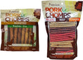 Pork Chomps Dog Chews Bundle: 6-Inch Twists, 15 Count & 5-Inch Munchy Sticks, Assorted Flavors, 100 Count