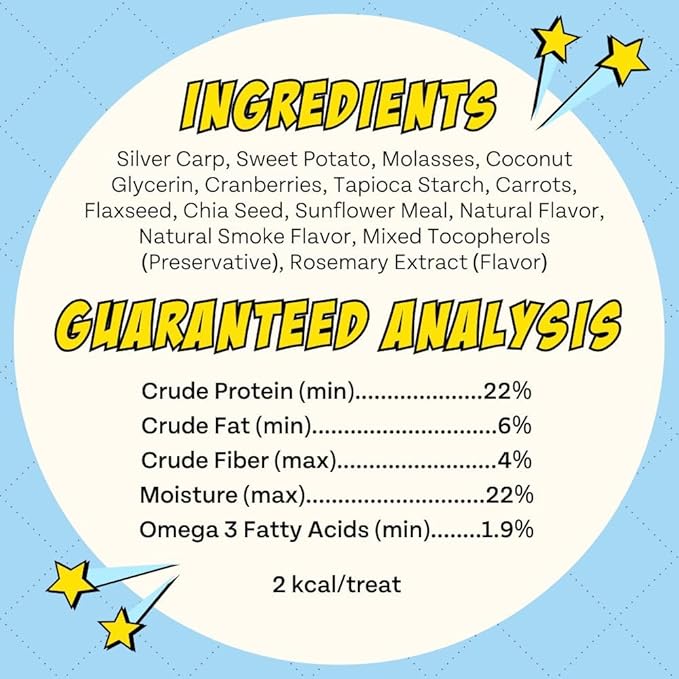 Chippin Soft Dog Training Treats, Mini Bite Size Fish & Sweet Potato Dog Treats, Healthy Low Calorie Training Rewards for Puppy & Dogs, Natural High Protein, 4 Pack