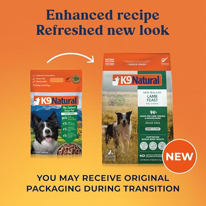 K9 Natural Freeze Dried Dog Food Lamb 4lb