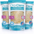 Oral Hygiene Chews for Large Dogs – Enzymatic Dental Treats for Daily Oral Care, Helps Clean Teeth & Freshen Breath, Supports Plaque & Tartar Control – 30 Chews (3 Pack)