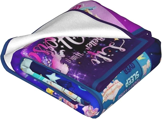 SweetFox Just A Girl Who Loves Horses Blanket, Horse Decor Throw Blanket Gifts for Girls Boys Lovers Super Warm Soft Plush Fleece Flannel Winter Bedding Blankets for Kids Adults Men Women 80"X60"