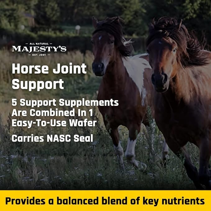 Majesty's Flex Wafers - Superior Joint Support Supplement For Your Horse - 30 Count (1 Month Supply)