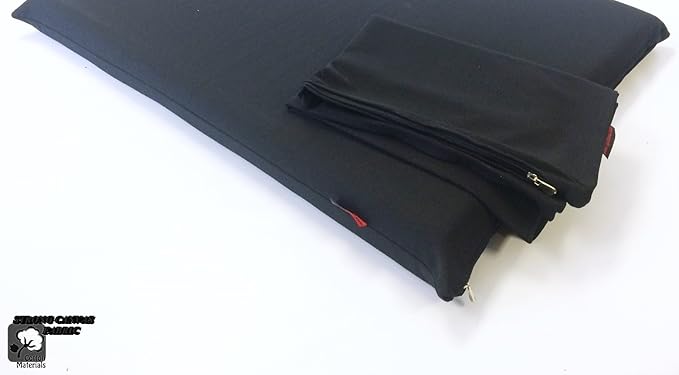 Luxurious Comfort Pet Dog Bed External Cover for Small and Large Dogs - Cover ONLY (47"x29" (45"x27"x3"), Canvas - Black)
