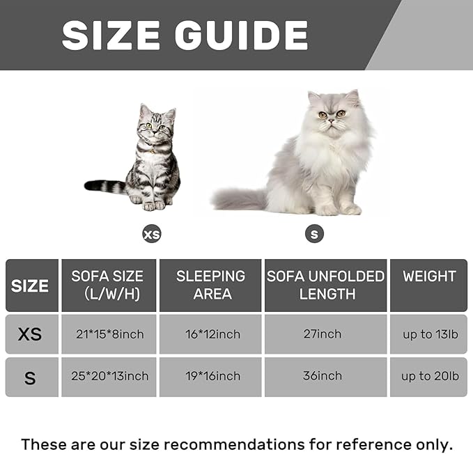Hollypet Cat Bed Fluffy Plush Mutifuctional Double-Layer Soft Pet Couch Orthopedic Sofa Nest Beds for Small Cats and Dogs, Pink and White (21x15x8 inch)