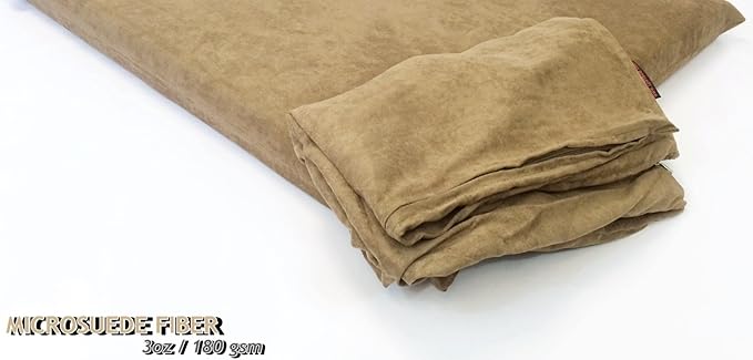 Luxurious Comfort Pet Dog Bed External Cover for Small and Large Dogs - Cover ONLY (36"x29" (34"x27"x3"), Suede - Brown)