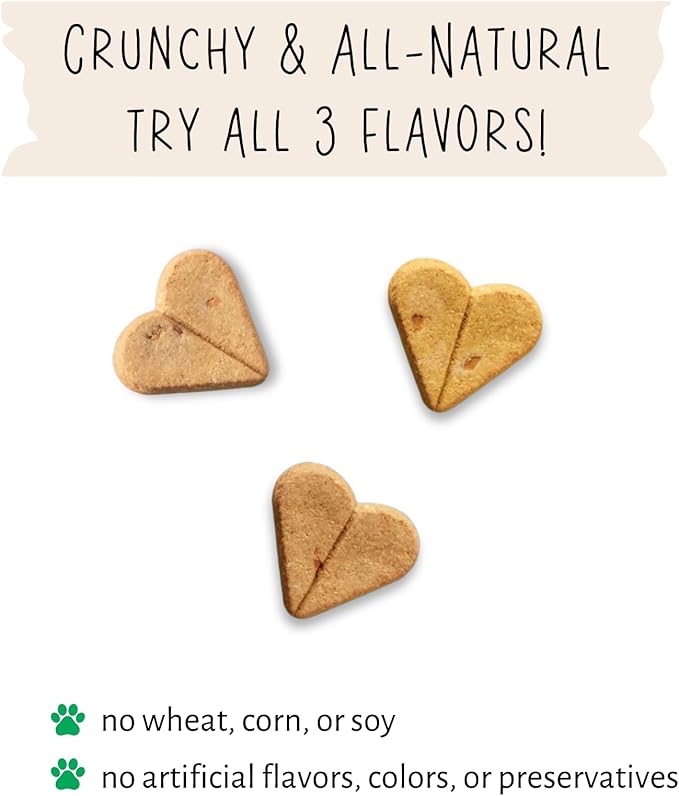 TINY SEED 3-Pack Crunchy Dog Treat Sampler Set. Newman Dog Treats Bundle Includes Turkey & Sweet Potato, Peanut Butter, and Bacon Flavors (10 oz Each), Includes Complimentary Bag Clip.