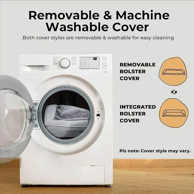 Large Dog Bed Orthopedic Washable - Beds Bolster - Medium XL XLarge Big Dogs - Memory Foam Couch Sofa - Waterproof with Removable Cover