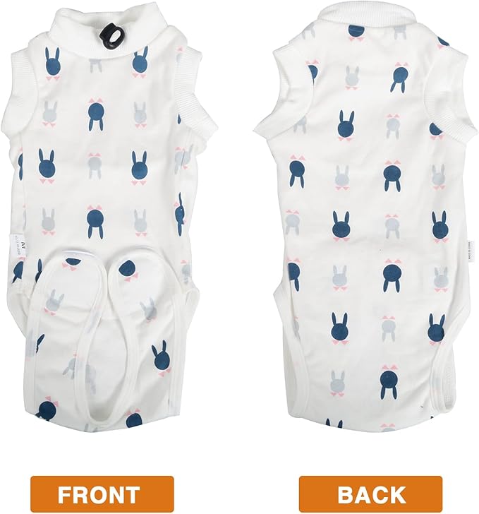 Cat Surgery Recovery Suit, Anti Licking Postoperative Onesie with Roll-Up Design, Soft Breathable Bodysuit Shirt for Female Spay Male Neuter Abdominal Wound Kitten E-Collar Cone Alternative
