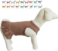 Pet Clothes Small Dog Clothing Blank Color Sport Dress T-Shirts Tee Dresses Tanks Top for Small Size Female Dogs Summer Spring Pet Costumes 100% Cotton (L, Coffee)
