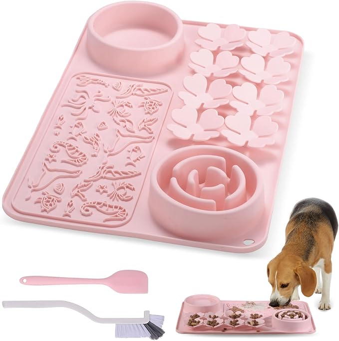 Star&Mi Slow Feeder Dog Bowls, 3-Layer Interactive Dog Puzzle Feeder, Dog Slow Feeder Bowl & Lick Bowl for Dogs, Non-Slip Dog Bowl Slow Feeder for Medium & Large Breeds